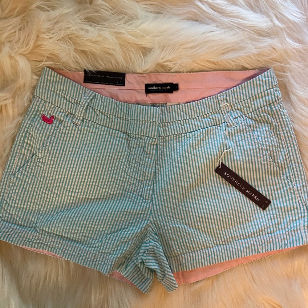 NWT Southern Marsh “Brighton” seersucker shorts